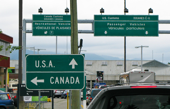 US - Canada Border north of Seattle, WA