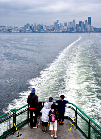Seattle Skyline from Ferry to Olympic Peninsula